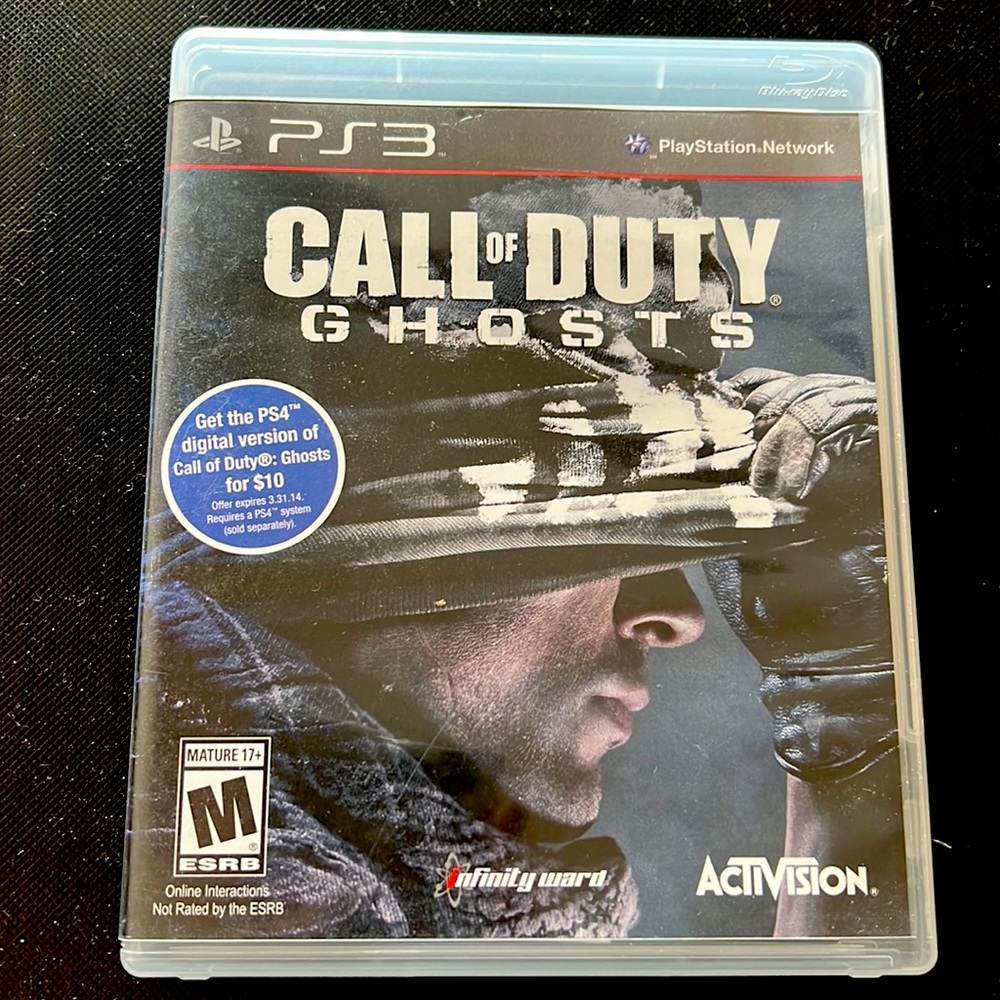 Call of duty Ghosts PS3 game Activision M17+